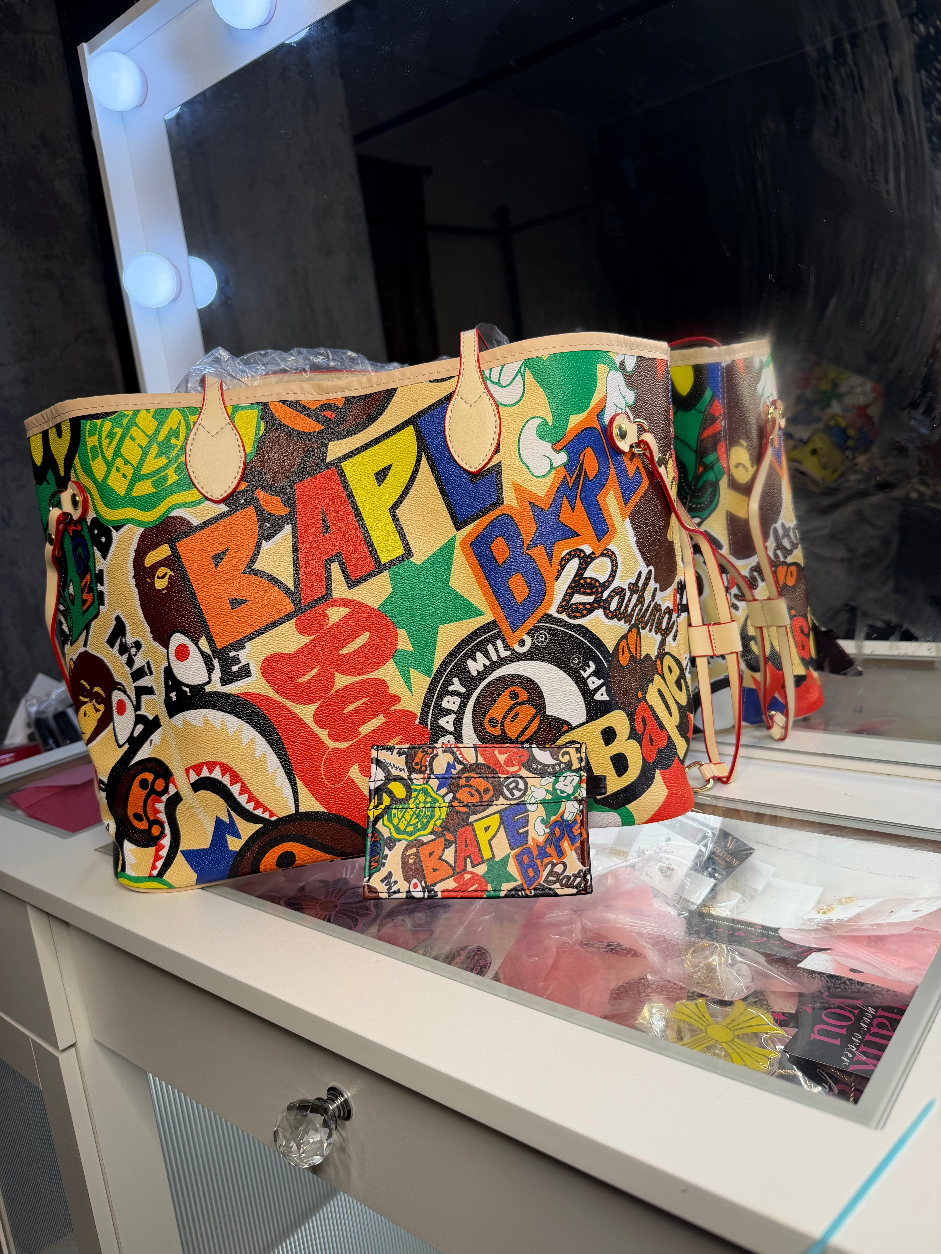 Multi Color Bape Tote