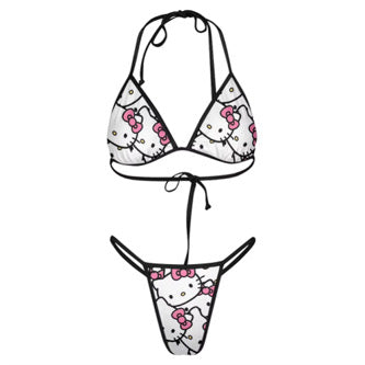 White hello kitty bikini set